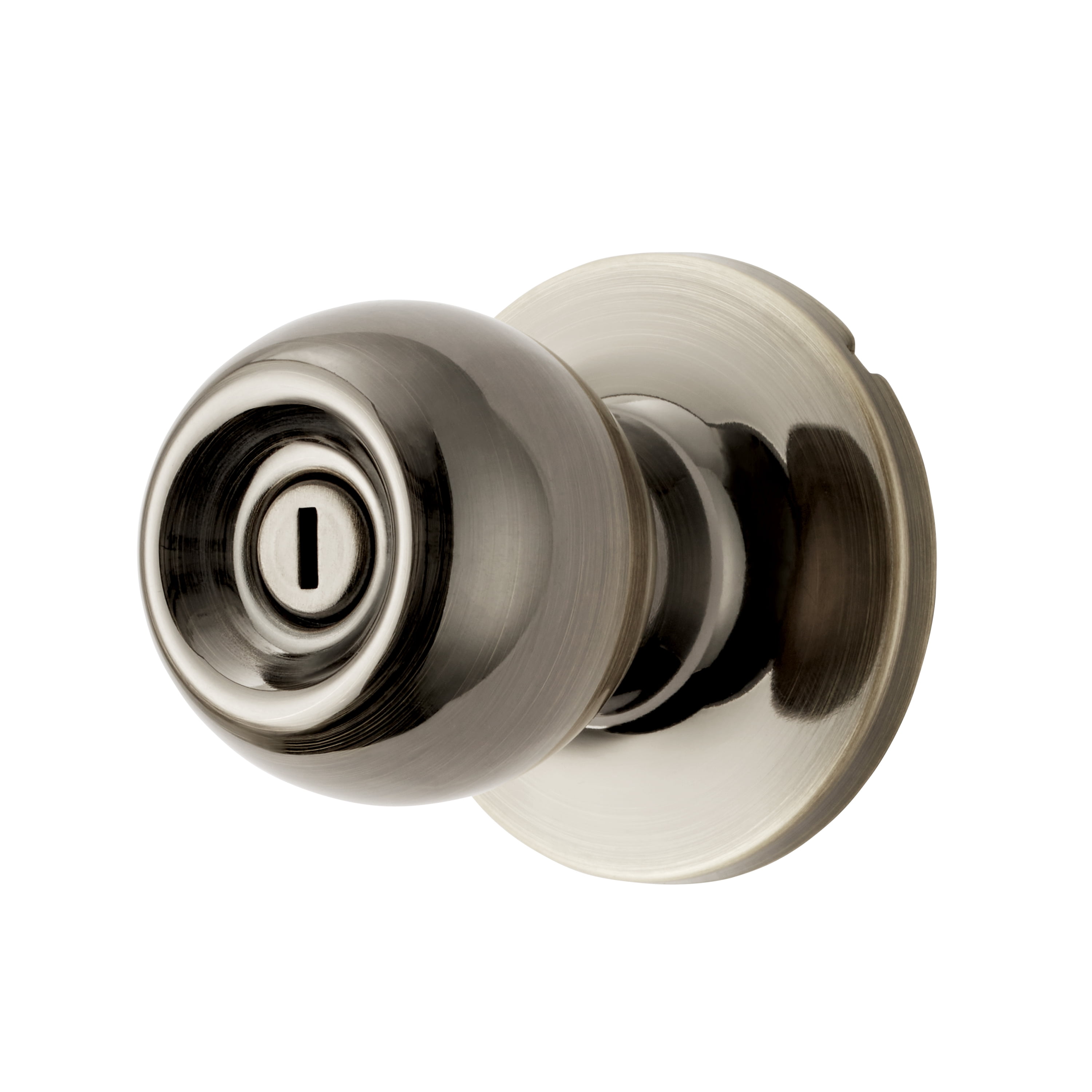 (4 pack) Hyper Tough Interior Locking Ball Privacy Bed and Bath Doorknob Antique Brass Finish