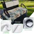 thumbnail image 5 of Golf Cart Seat Covers for 2 Seater, Blue Brown Botanical Soft Microfiber Cart Seat Towel Blanket, Farmhouse Flowers Summer Absorbent Breathable Non Slip Bench Seats Protector for Golf Course 51"x31", 5 of 9