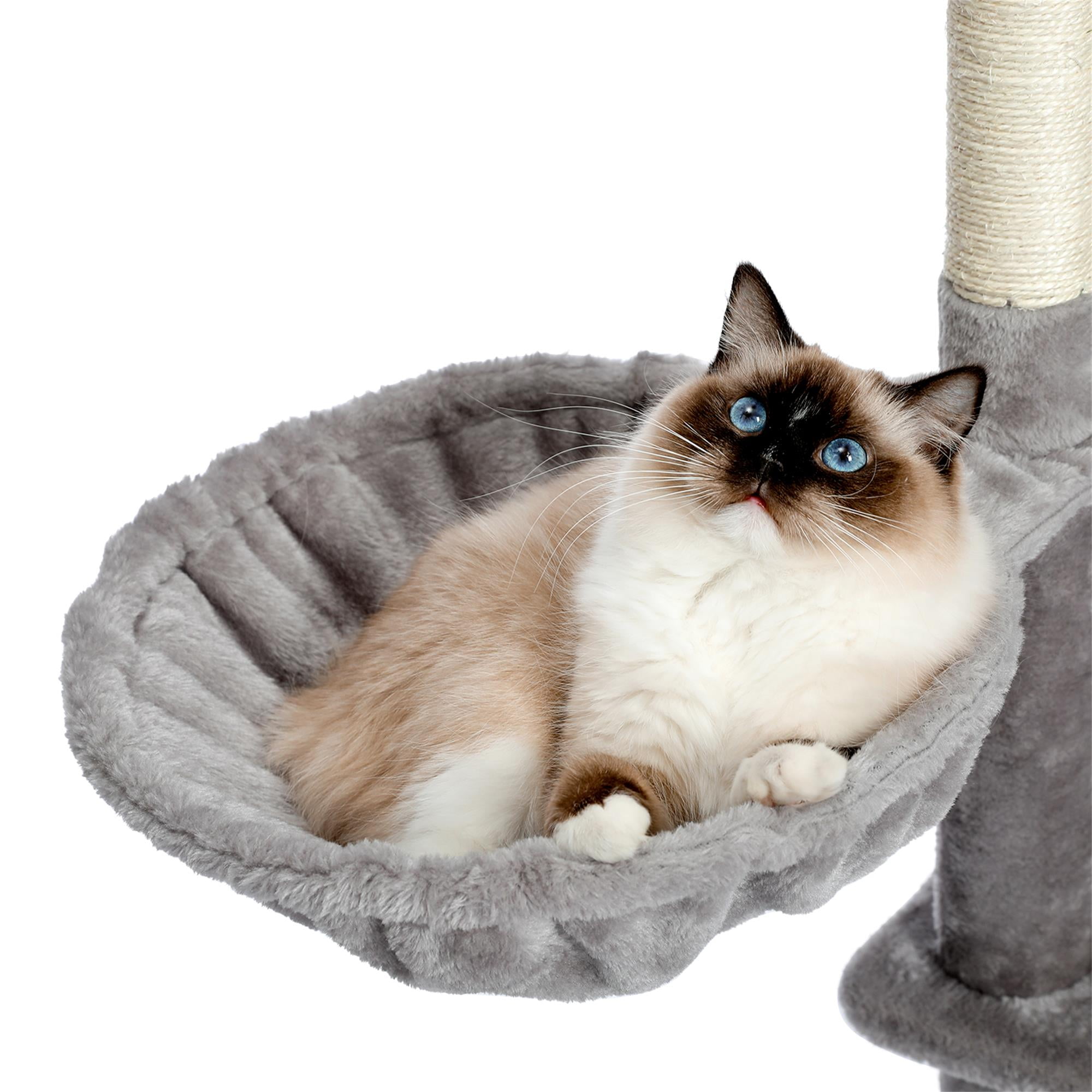 Pefilos 55.9" Cat Trees Towers for Large Cats with Sisal-Covered Scratching Posts, Cat Tree House for Indoor Cats, Cooling mat for Kitten Cat Condo for Adult Cats, Gray Pefilos 55.9" Cat Trees Towers for Large Cats with Sisal-Covered Scratching Posts, Cat Tree House for Indoor Cats, Cooling mat for Kitten Cat Condo for Adult Cats, Gray