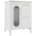 thumbnail image 6 of 24" Bathroom Vanity with Sink, Bathroom Vanity Cabinet with 2 Drawers and Door, Adjustable Shelf, Solid Wood and MDF, Freestanding Bathroom Vanity Cabinet with Single Sink for Bathroom, 6 of 9
