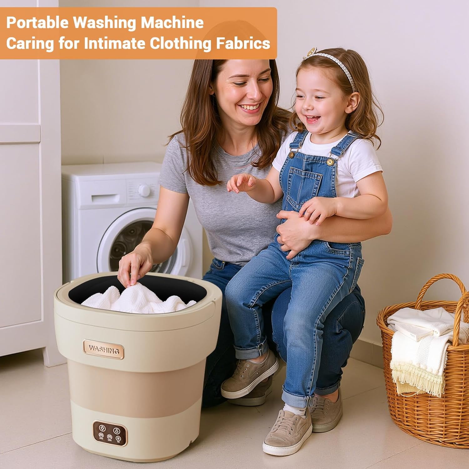 Mini Washing Machine and Dryer,12l Foldable Mini Washer for Underwear, Upgraded Collapsible Washing Machine for Baby Clothes Socks Apartment