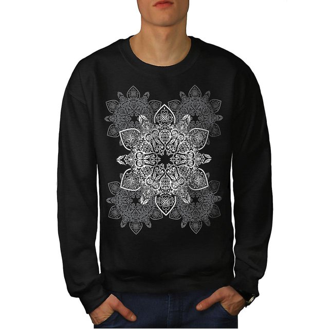 Sudadera negra de estilo indio para hombre