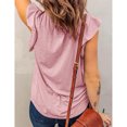 thumbnail image 3 of Blusa casual para mujer,Blusa de verano para mujer Camisa con cuello en V para mujer Blusa con manga casquillo Estándares líderes en la industria, 3 of 4