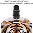 thumbnail image 4 of Square 2Pack PU Leather Butterfly and Tiger Cruise Luggage Tag with Privacy Cover and Name ID Tag for Travel Handbags Backpacks Luggage Tags, 4 of 6