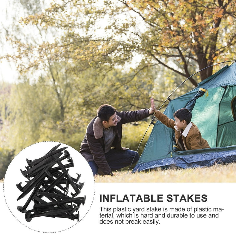 Tent Stake Canopy Camping Stake 24pcs Garden Lawn Stake Beach Tent Stake Ground Anchor Tent Pegs Replacement Ground Lawn Black Gardening Pegs Spike Walmart