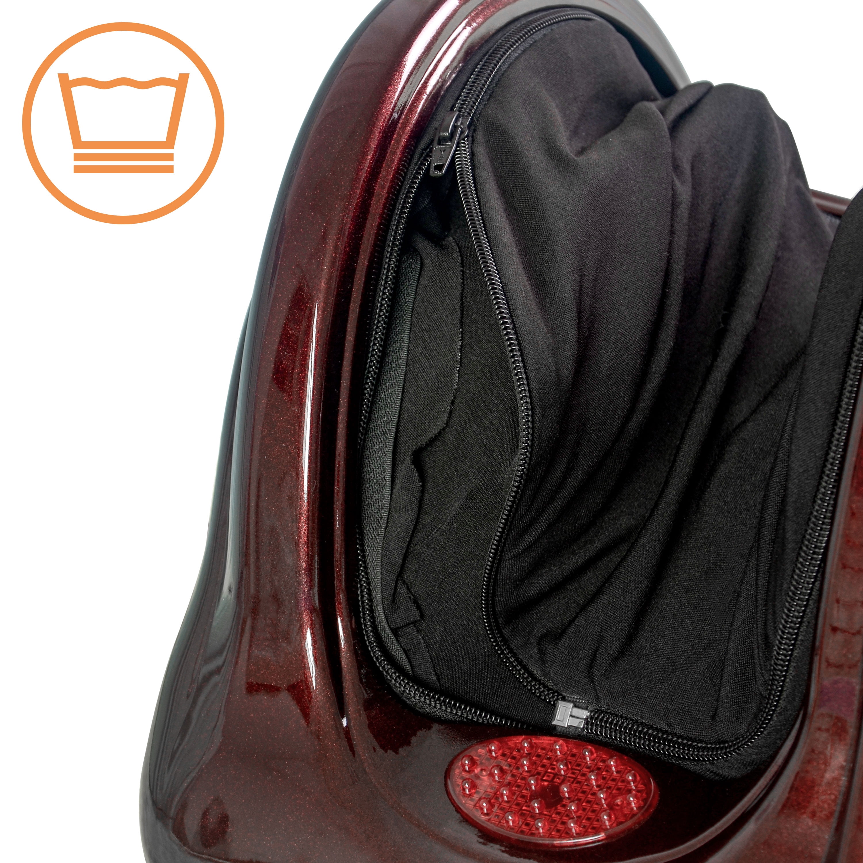 Electric Shiatsu Foot Massager  for Pain Relief, Deep Kneading Rolling Feet and Calf Massager, Leg Circulation Machine for Plantar Fasciitis and Neuropathy, H&B Luxuries,Red