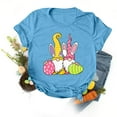 thumbnail image 2 of Shorts Décontractés pour Femmes, Col Rond Ample, Manches Courtes, Imprimé Lettre, Blouse T-Shirt, 2 of 4