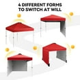 thumbnail image 4 of 10 x 10 Pop Up Canopy, All Season Instant Canopy with 2 Sidewalls and Vented Roof, Portable Party Tent with Wheeled Carry Bag and Sandbag for Camping, Picnic, Party, 4 of 8