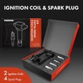 thumbnail image 2 of A-Premium 2x Ignition Coil Pack and 4x Iridium Spark Plugs Compatible with Mazda Miata 2001 2002 2003 2004 2005 L4 1.8L, 2 of 8