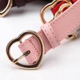 thumbnail image 4 of Waroomhouse Women Heart-shaped Belt Versatile Women Belt Women Heart-shaped Buckle Belt Heart Hollow Design Waistband Faux Leather Adjustable Length Belt Fashion, 4 of 8