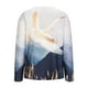 thumbnail image 4 of Sudadera Para Mujer Sudaderas Gráficas Vintage Casual Cuello en V Impreso Suéter de Manga Larga Camiseta Top Odeerbi ODB172882, 4 of 6