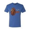 thumbnail image 2 of Wild Bobby, Basketball Fingerprint It's In My DNA, Sports, Men Premium Tri Blend Tee, Vintage Royal, Medium, 2 of 5
