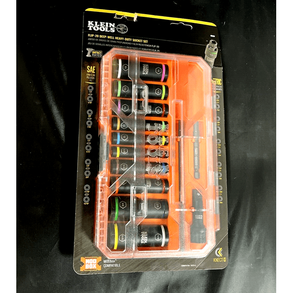 Klein Tools 65239 KNECT 13 PC SAE/METRIC Impact Flip Socket Set