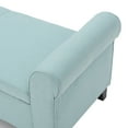 thumbnail image 3 of GDF Studio Hilton Contemporary Upholstered Storage Ottoman Bench, Light Blue Fabric, 3 of 6
