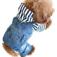 thumbnail image 2 of Nouveaux Pyjamas pour Animaux à Quatre Pieds Automne et Hiver Vêtements à Rayures pour Chat et Chien, 2 of 9
