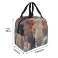 thumbnail image 2 of Disketp Elephant in Smoke Lunch Bag for Women Men, Leakproof Thermal Cooler Sack Food Handbags Case High Capacity forTravel Work School Picnic, 2 of 5