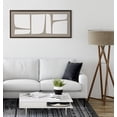 thumbnail image 6 of Kate and Laurel Sylvie Neutral Abstract Aztec Shapes Panel Framed Canvas Wall Art by The Creative Bunch Studio, 18x40 Brown, Mid Century Muted Shaped Art for Wall, 6 of 7