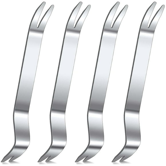 4Pcs Paver Puller Tool Stainless Steel Paver Extraction Removal Tool Heavy Duty Portable Raise Sunken Brick Tool Repair Replace Pavered Blocks Tool for Outdoor Garden Patio Yard