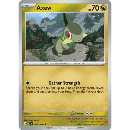 Pokemon Black Bolt Common Axew #68