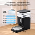thumbnail image 2 of ZOMISIA 8L Automatic Dog Water Dispenser, 2 Gallon Gravity Pet Waterer with Stainless Steel Bowl, BPA-Free, Self-Watering System for Dogs, Black, 2 of 9