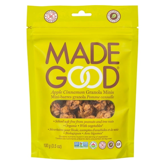 Mini-barres granola de MadeGood - pomme cannelle