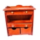 thumbnail image 4 of Mesita de noche de madera para casa de muñecas a escala 1/12, mueble de juego de simulación para casa de muñecas, cajón rojo, 4 of 9