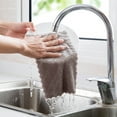 thumbnail image 3 of 2/5/10/20 Pcs Random Color Coral Fleece Absorbent Hand Towel Clean Cloth Sink Wipe Non Stick Oil Cleaning Rags, 3 of 12