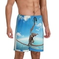 thumbnail image 2 of Gaeub Elephant Giraffe Printed Men's Short Pajama Pants, Lightweight Lounge & Sleep Bottoms Keep You Cool - Small, 2 of 9