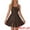 Brown, variant on Tank Faux Leather A Line Mini Dress XS Brown