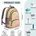 thumbnail image 5 of Pioneer Flower Floral Print Pattern Backpack for School, Cute School Bag with Adjustable Shoulder Straps and Padded Back, 16.9"x12.6"x5.9", 5 of 5