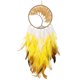 thumbnail image 1 of Atrapasueños de árbol, atrapasueños de plumas hecho a mano, decoración móvil para colgar en la pared para dormitorio de niños, amarillo, amarillo, 1 of 5
