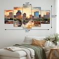 thumbnail image 4 of Designart "Horizons of the Vibrant City, Houston I" Houston Metal Wall Art Set, 4 of 5