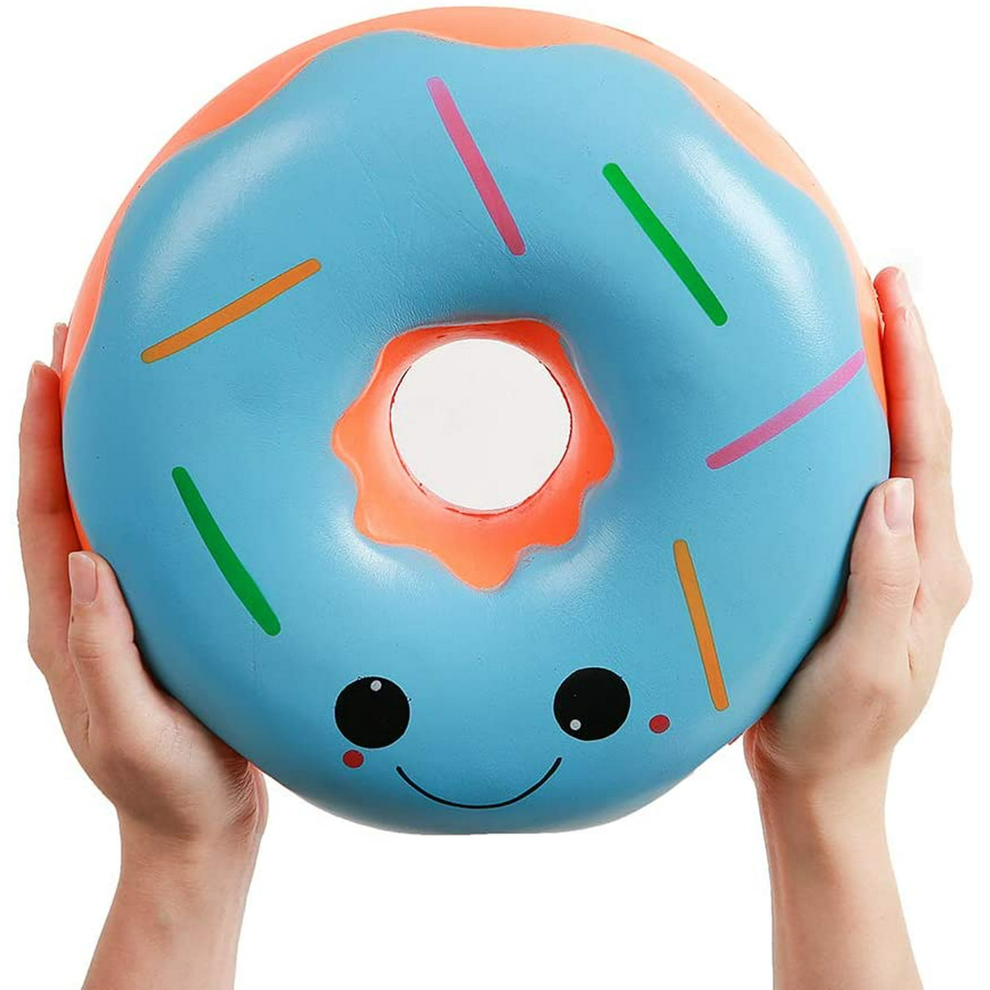 Inches Squishies Jumbo Donut Kawaii Scented Soft Slow Rising Doughnut  Squishies Stress Relief Kids Toy Gift Collection Decorative Props Blue