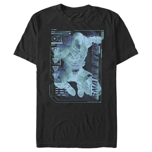 Men's GI Joe Snake Eyes Schematics Graphic Tee Black Medium