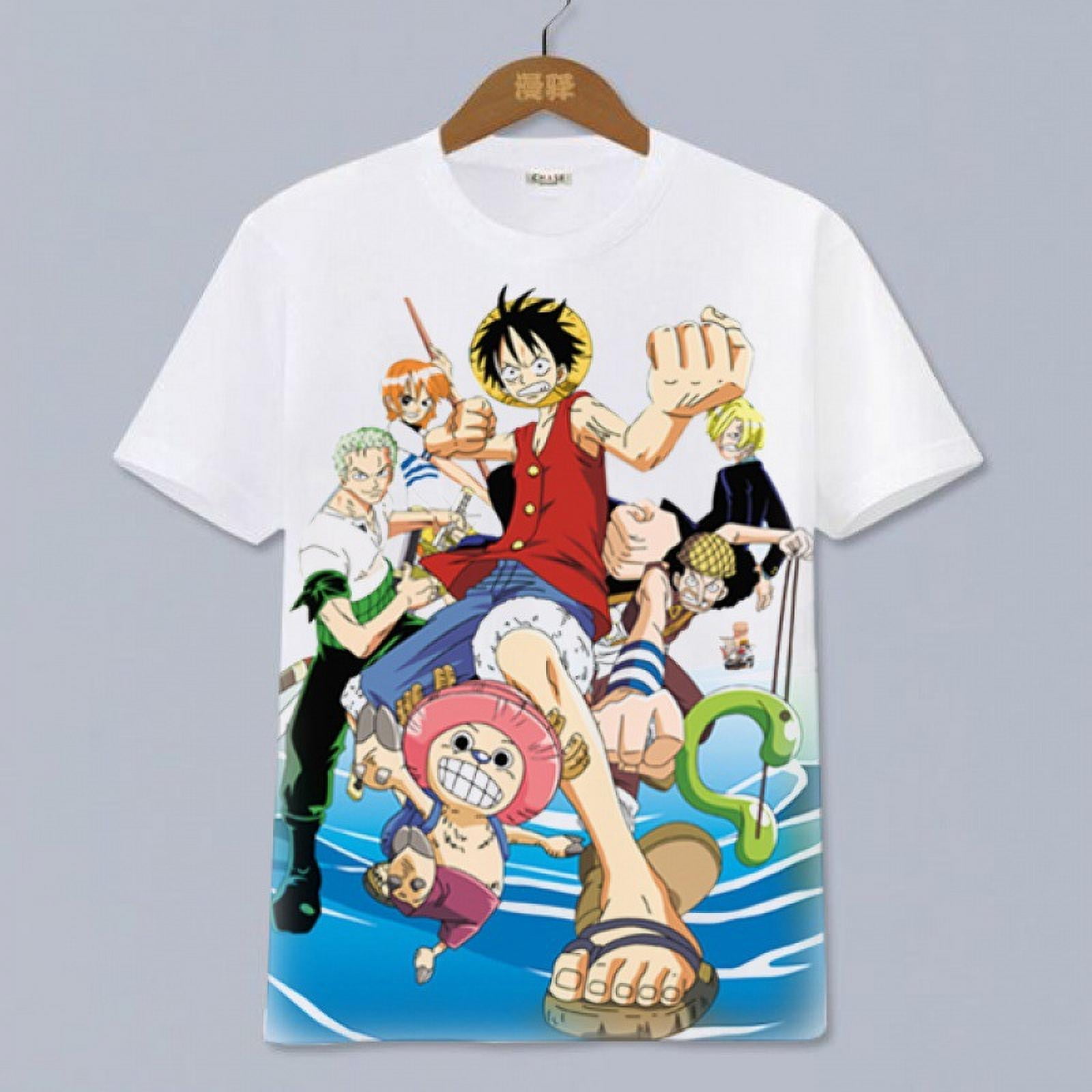 Anime One Piece Short Sleeve Tshirt , One Piece Youth One Piece 100 Cotton One Piece TShirt