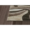 thumbnail image 4 of HR Swirls Thick Soft Plush 3D Textured Rug 5' x 7' Area Rugs, cappocino and Multicolor, 4 of 7