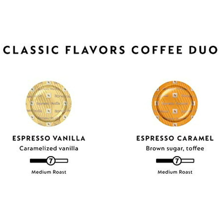 Nespresso Professional Coffee Capsules, Classic Flavors Duo, Medium & Dark Roast, Coffee -