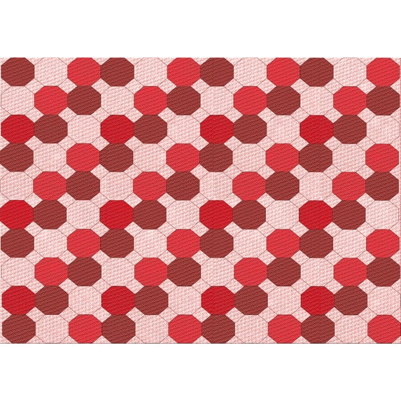 Ahgly Company Indoor Rectangle Patterned Pastel Pink Area Rugs, 2' x 4'