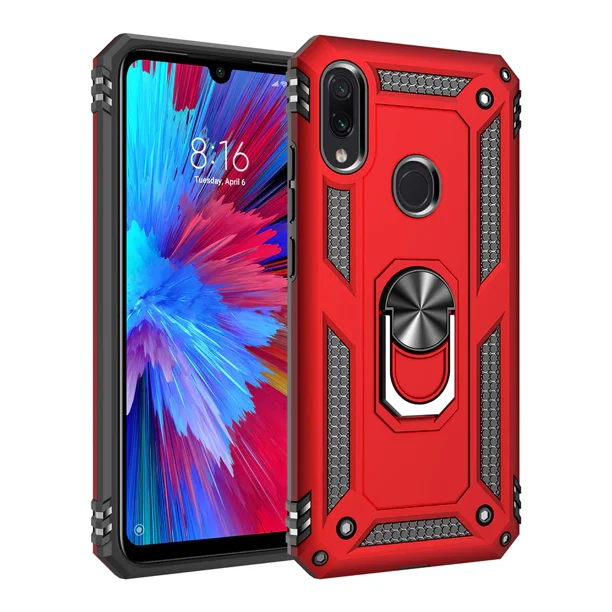 Funda de teléfono para Xiaomi Redmi Note 7 de Uso Rudo Shockproof + Cristal 9D