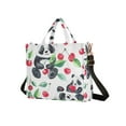 thumbnail image 2 of Panda Cherry Corduroy Tote Bag Handbag Large Messenger Bag Shoulder Crossbody Zipper Bag Purse, 2 of 8