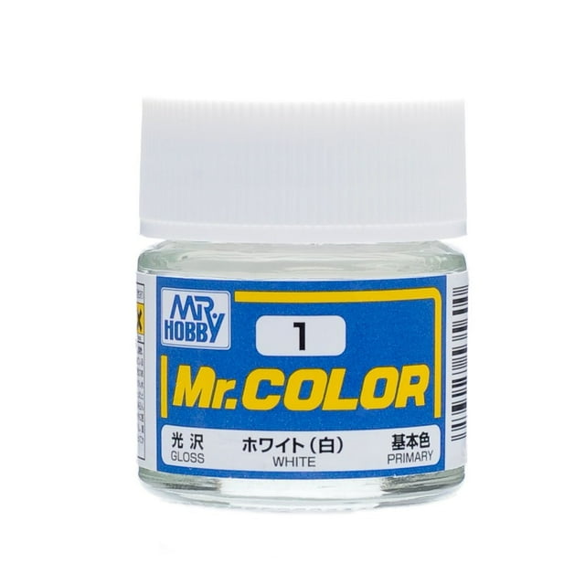 Paint GSI Creos Mr. Color C1, botella blanca brillante de 10 ml