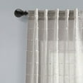 thumbnail image 6 of Lush Decor Farmhouse Textured Sheer Collection Farmhouse White Textured Grommet Sheer Curtain Sets, 38" x 84" (2 Panels), 6 of 11