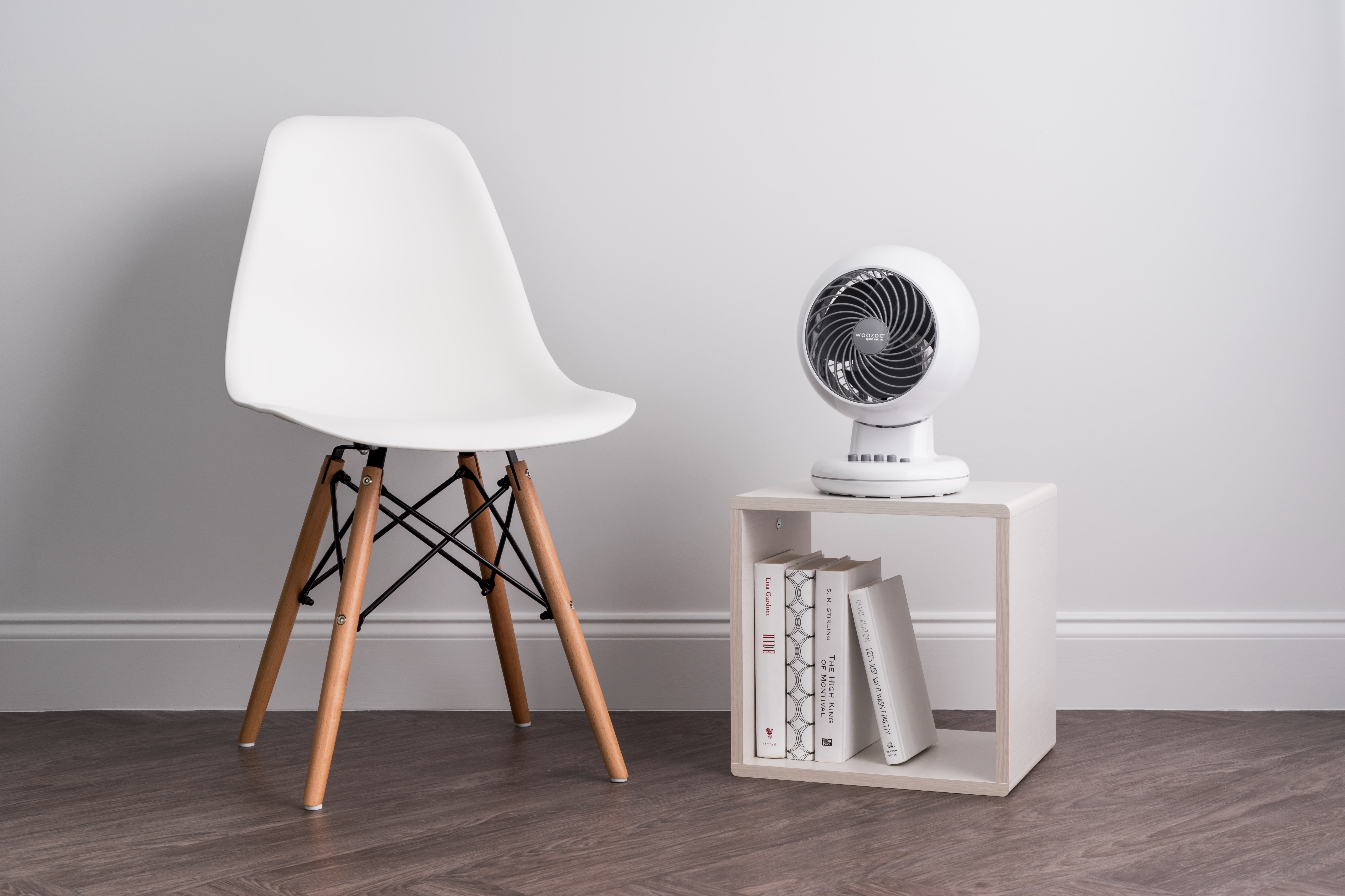 IRIS WOOZOO Oscillating Fan with Timer, 3 Speed Settings, White
