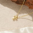 thumbnail image 3 of Turandoss 14K Gold Plated Cross Necklace for Women Jewelry GiftsDainty 14K Gold Plated Plated Cross Necklace Personalized Small Pendant Necklaces for Women Trendy Faith Jewelry Christian Gift, 3 of 8