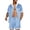 Blue, variant on Men Satin Silk Pajamas Set with Pockets Sleepwear Shorts Satin Summer Loungewear 2 Piece Button Down Set