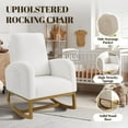 thumbnail image 3 of Luku Upholstered Rocking Chair Nursery Accent Chair with Wood Legs and Side Pockets, 3 of 7