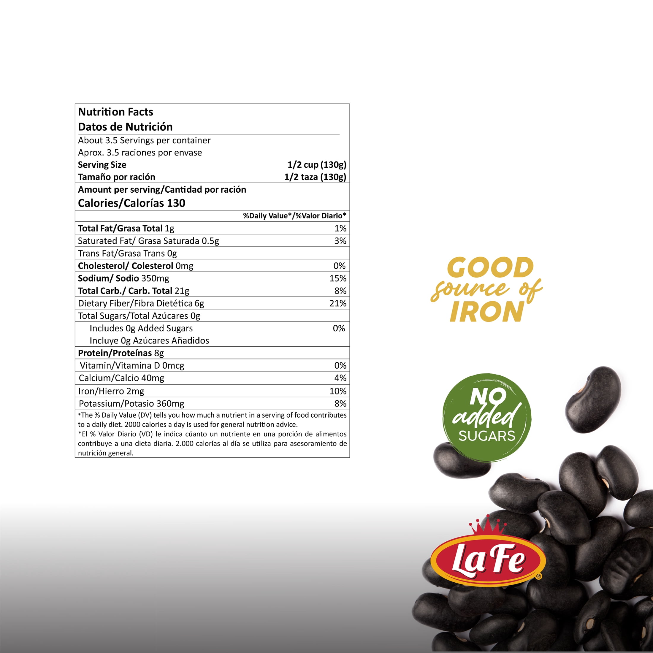 La Fe Black Beans In Water And Salt