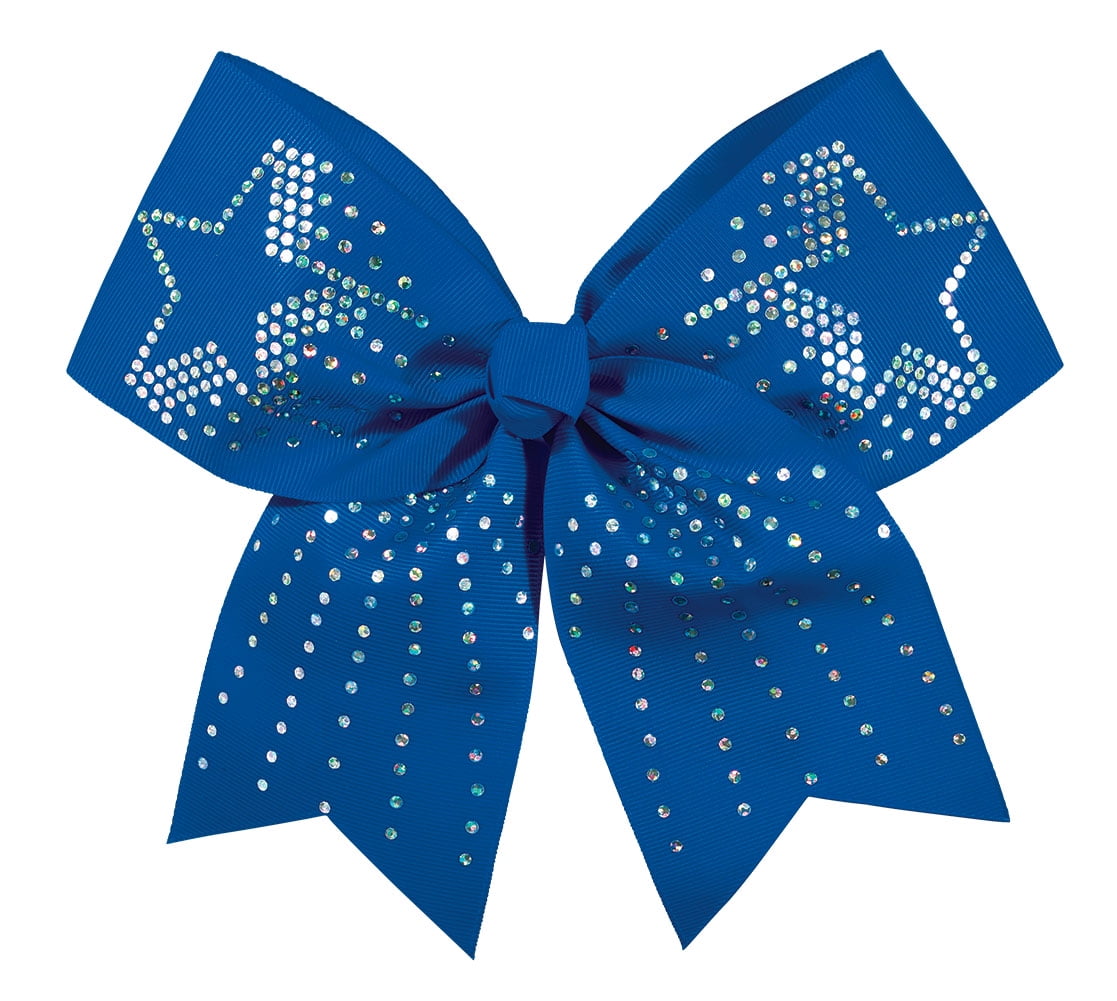 Navy Super Glitter cheer bow