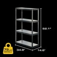 thumbnail image 2 of CX 4-Tier (52.1”H x 34.8”W x 14.6”D) Plastic Storage Shelving Unit (Black) 2-Pack, Medium Duty, 75lbs Per Shelf Capacity, Indoor Storage Organization in Home, Garage, Office with Easy Assembly, 2 of 4