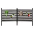thumbnail image 4 of ToppiJoy 2 Pcs Privacy Screen Panels, Free Standing Outdoor Privacy Fence Screen, Decorative Patio Metal Fence for Backyard Garden Decor or Partitions(Brown+ Black), 4 of 14